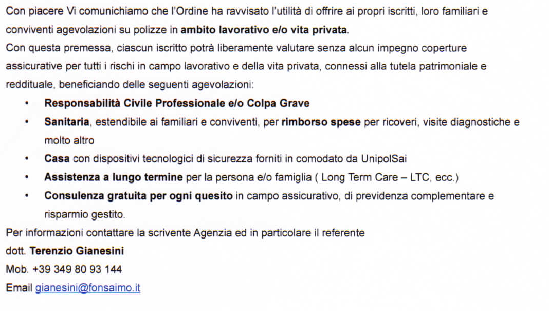 Protocollo d'intesa per Agevolazioni Assicurative con UnipolSai